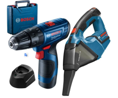 Bosch GSB 120-LI Akülü Darbeli Delme Vidalama Makinesi + GAS 12V Akülü El Süpürgesi