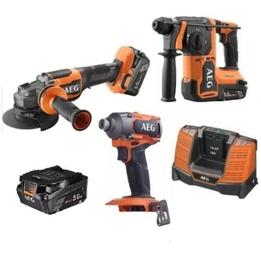 AEG ÜÇLÜ AKÜLÜ MONTAJ SETİ (BBH 18BL2 - BSS 18C3B3 - BEWS18 125BPX2 - L1850SHD X3 )