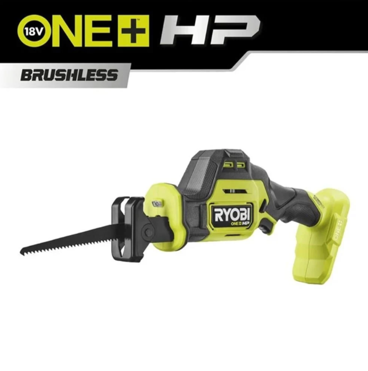 RYOBİ RRS18C1-0 Akülü Kömürsüz Kompakt Kılıç Testere (Akü Dahil Değildir.)