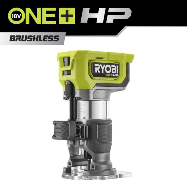 RYOBİ RTR18C-0 18V Kömürsüz Motor El Frezesi (Akü Dahil Değildir.)