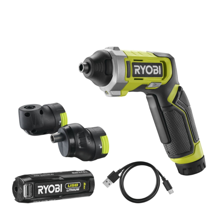 RYOBİ RSD4-120TA2 4V Akülü Tornavida Köşe+Ofset Başlık Seti