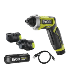 RYOBİ RSD4-120TA2 4V Akülü Tornavida Köşe+Ofset Başlık Seti