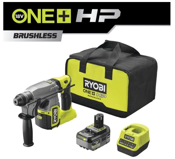 Ryobi Rsds18x-1c40s Sds-plus Pnömatik Kırıcı Delici Kömürsüz 18v 1x4.0 Ah