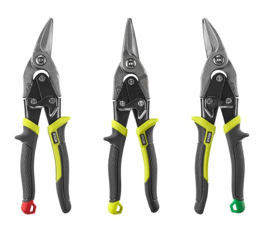 RYOBİ RHAS3PC Kaportacı Makası Seti 3 Parça (Sağ,Sol,Düz 255Mm) (5132006054)