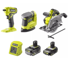 RYOBİ R18CK3G-242G ONE+ 3'Lü Kombo Kit (RSD18+R18CSP+RPS18 + 1X4.0AH+1X2.0AH + Şarj Cihazı) (5133006825)