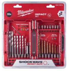 Milwaukee 39 Parça Shockwave Darbeli Tornavida Matkap Ucu Seti
