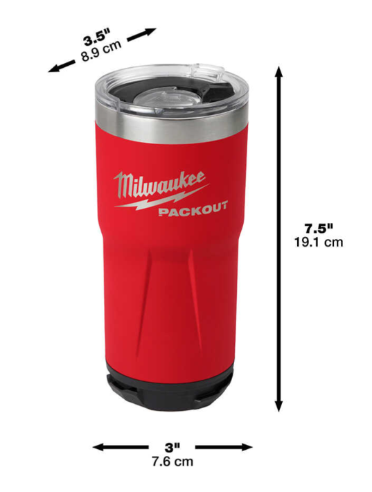 Milwaukee Packout™ Termos Bardak 591 Ml Kırmızı Renk