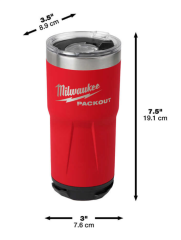Milwaukee Packout™ Termos Bardak 591 Ml Kırmızı Renk
