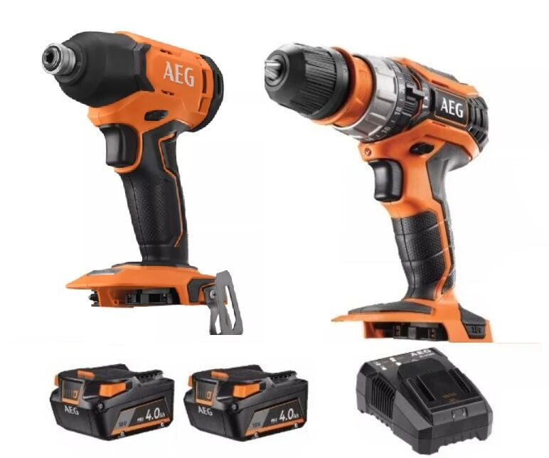 AEG BSS 18C2-0 + BSB 18C2X LI-0  + AEG L1840S  AKÜ 18 VOLT4.0 X 2 + ŞARJ CİHAZI