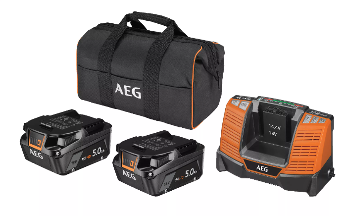 AEG 18 v Set LL1850 Shd  2 Akü 5,0 Ah  Hızlı Şarj Cihazı