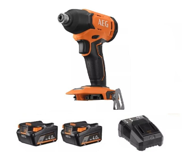 AEG BSS 18C2-0 + AEG L1840S  AKÜ 18 VOLT4.0 X 2 + ŞARJ CİHAZI