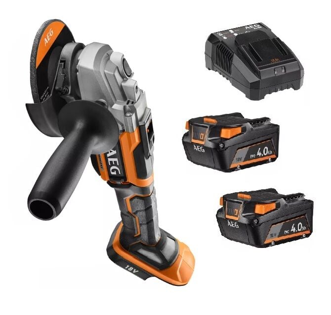 AEG BEWS 18-125BL-0 + L1840S PRO HD AKÜ 18 VOLT4.0 x2 + Şarj Cihazı