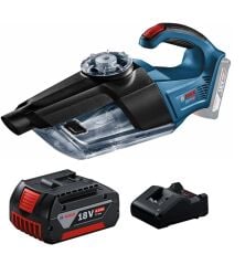Bosch GAS 18V-1 Akülü El Süpürgesi + Bosch GAL 18V-20 Şarj Cihazı + GBA 4.0Ah x 1 Akü