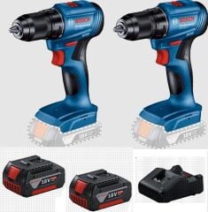 Bosch GSR 185-LI Akülü Vidalama ikili Set 18 V 4.0 Ah Akülü