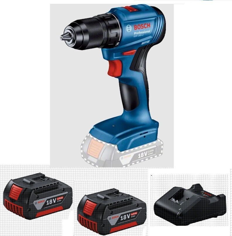 Bosch GSB 185-LI Akülü Vidalama 18 V 4.0 Ah Çift Akülü