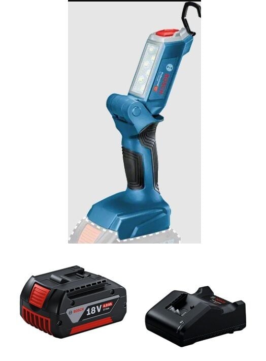 Bosch Professional GLI 18V-300 Akülü Fener 18V 4.0 Ah Tek Akü ve Şarj cihazı