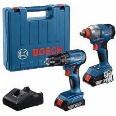 BOSCH GDX 18V-285 + GSB 185-LI Akülü Somun Sıkma ve Vidalama Kombi Set (2x5.0Ah)