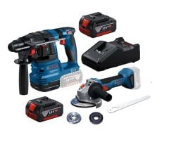 BOSCH GWS 18V-8 + GBH 18V-22 + GAL 18V-40 ŞARJ CİHAZI  +  GBA 2x4.0Ah AKÜLÜ SET