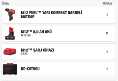 Milwaukee M12 FPD2-602X 12V Çift Akülü Darbeli Matkap
