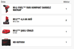 Milwaukee M12 FPD2-402X 12V Çift Akülü Darbeli Matkap