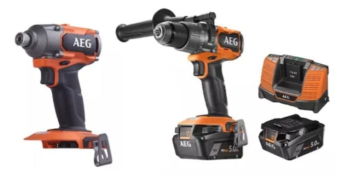 AEG BSB18C3BL-502C + BSS18C3B3-0 2 Li 2X5AH Akülü Vidalama Seti