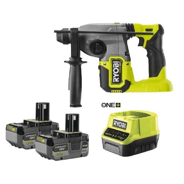 Ryobi Rsds18x Çift Akülü 18v 4.0 Ah Sds-plus Pnömatik Kırıcı Delici Kömürsüz