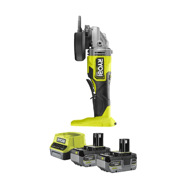 Ryobi Rag18x-402 One+ Çift Akülü Kömürsüz Avuç Taşlama