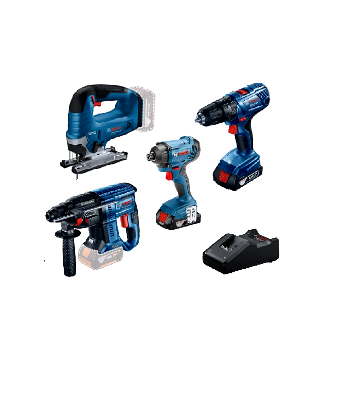 Bosch dörtlü montaj seti - 4 2x5,0Ah ( GST 185-LI ,   GBH 180-Li, GSR 180 Li , GDR 18v-160 )
