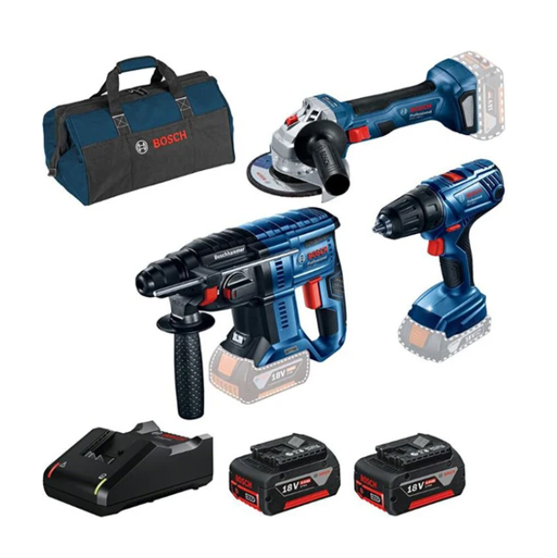 Bosch New Gbh 180-LI + Gsr 180-LI + Gws 180-LI + 2X4.0AH + Gal 18V-40 + Raf Bag Yeni