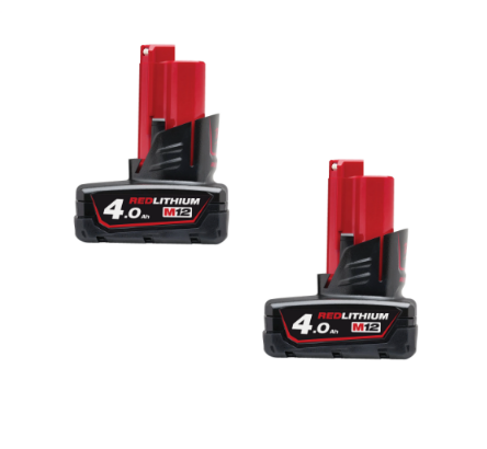 Milwaukee 12V 4.0Ah İkili Akü Seti