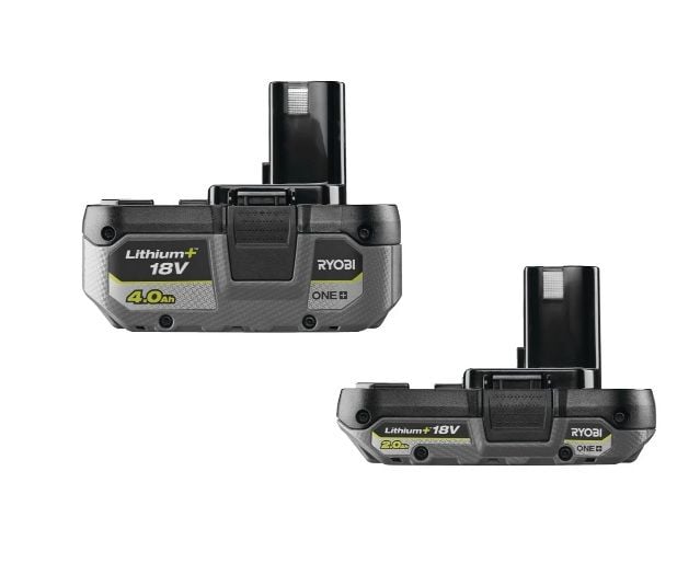 Ryobi RB1820C 18 V 2.0 Ah Akü ( 130597008 ) + RB1840X 18 V 4.0 Ah Akü (130597018)