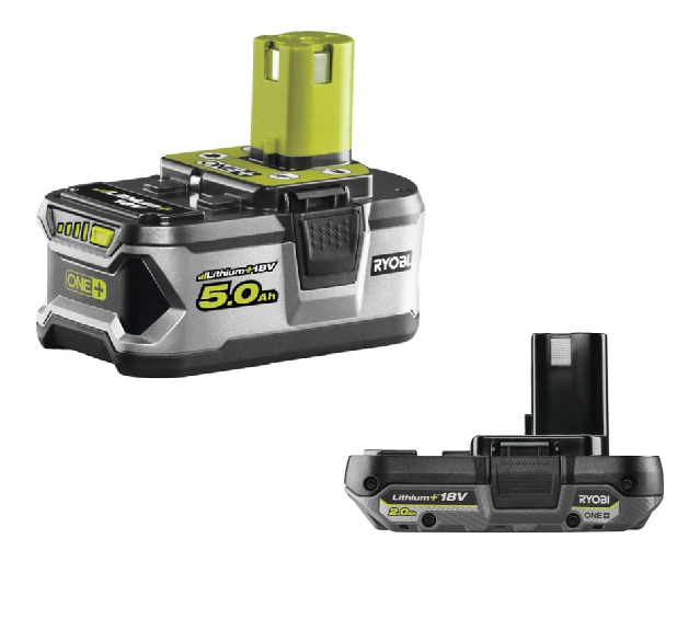 Ryobi RB1820C 18 V 2.0 Ah Akü ( 130597008 ) + RB18L50 (130429308)