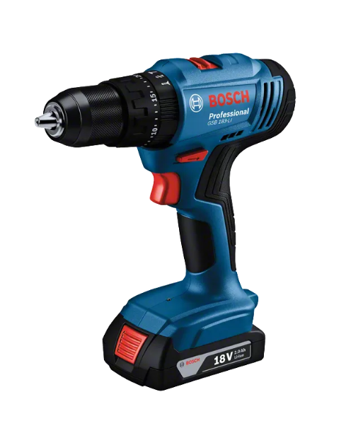 Bosch Professional GSB183-LI 18 Volt Darbeli Matkap Solo - ( Akü, şarj cihazı ve çanta hariçtir.)